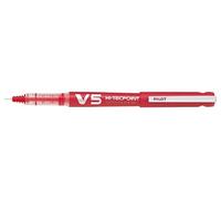 Pilot Hi-Tecpoint V5 Begreen - Stylo roller rechargeable pointe fine 0,5 mm - Rouge