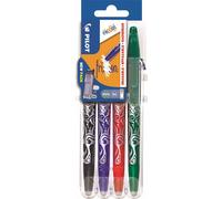 PILOT 546795 Roller à encre FRIXION BALL 07 Set2Go étui de 4 pièces