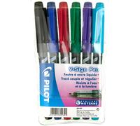Pilot - 6 V-Sign Pen - Liquid Ink Felt-Tip Pen For A Smooth Line - Instant Drying - Black/Blue/Red/Green/Purple/Turquoise - Medium Point