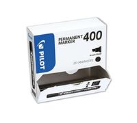 Pilot Pen – Marqueurs permanents 400 – Pointe biseautée 4,5 mm – Noirs – Pack 15+5 offerts