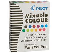 Pilot Parallel Pen Ink Refills for Calligraphy Pens, Assorted Colors, 12 Cartridges per Pack (77312) by Pilot