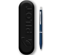 PILOT Acro 1000 Stylo à bille - Encre lisse pour fluidité d'écriture - Rechargeable et rétractable - Encre noire - Pointe moyenne - Dans une boîte cadeau en métal (bleu marine)