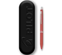 PILOT Acro 1000 Stylo à bille - Encre lisse pour fluidité d'écriture - Rechargeable et rétractable - Encre noire - Pointe moyenne - Dans une boîte cadeau en métal (rose cerise)