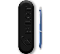 PILOT Acro 1000 Stylo à bille - Encre lisse pour fluidité d'écriture - Rechargeable et rétractable - Encre noire - Pointe moyenne - Dans une boîte cadeau en métal (bleu ciel)