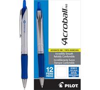 Pilot Acroball Pro Advanced Ink stylos à bille rétractable, pointe moyenne, encre bleue, Douzaine Box (31911 protecteur) par Pilot