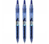Pilot B2P Gel Ink Ballpoint Pens Pack of 3Medium 0.7mm line 0.4mm Blue Paste