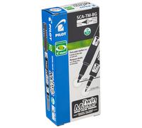 Pilot Begreen Recycled Twin Tip Permanent Marker 0.8/2.0 mm Tip - Black, Box of