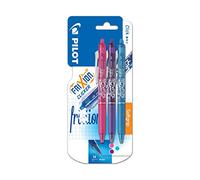 PILOT - Blister 3 FriXion Ball Clicker 0.7 - Roller effaçable - Rose/Violet/Turquoise - Pointe moyenne