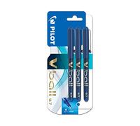 PILOT - Blister 3 V-Ball 0,7 - Roller encre liquide - Bleu - Pointe moyenne