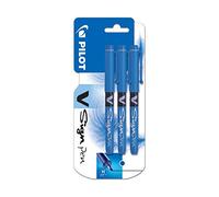 Pilot - Blister 3 V-Sign Pen - Feutre d'écriture - Bleu - Pointe moyenne