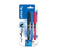 Pilot - Blister 3 V-Sign Pen - Feutre d'écriture - Noir/Bleu/Rouge - Pointe moyenne