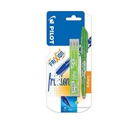 Pilot - Blister FriXion Ball 0.7 - Roller effaçable - Vert citron + 1 set de 3 recharges - Pointe moyenne