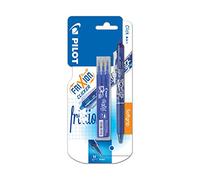 Pilot - Blister FriXion Ball Clicker 0.7 - Roller effaçable - Bleu + 1 set de 3 recharges - Pointe moyenne