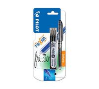 PILOT - Blister FriXion Point 0.5 - Roller effaçable - Noir + 1 set de 3 recharges - Pointe fine