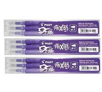 Pilot BLS-FR7 Lot de 9 recharges pour stylo roller à encre effaçable FriXion, violet