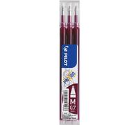 Pilot BLS-FR7-WR-S3 Recharge pour roller FriXion BLS-FR7 - 0,4 mm, rouge foncé, lot de 3