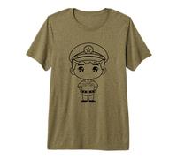 Pilot Boy Comic Look Flight T-Shirt Haut de Gamme