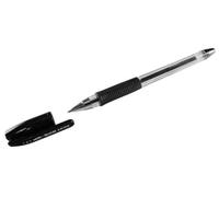 Pilot BPS-GP-F-B Boîte de 12 stylo à bille Pointe fine Encre Noire Corps transparent avec grip antidérapant et capuchon