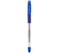 Pilot Stylo à bille BPS-GP 0,7 mm Grip antidérapant – lot de 12 – bleu, corps transparent, capuchon