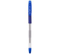 Pilot Stylo à bille BPS-GP 0,7 mm Grip antidérapant – lot de 12 – bleu, corps transparent, capuchon