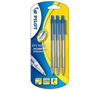 Pilot BPS Matic Blister de 3 Stylos à bille Pointe Fine Bleu