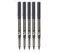 Pilot BX V7 Noir Hi-Tecpoint Stylo à bille fine 0,7 mm Pointe 0,5 mm Largeur de trait (lot de 5)