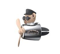 Pilot Car Aroma Diffusor Car Outlet Diffuseur de parfum Cartoon Ventilateur rotatif Parfum de voiture Cute Cartoon Forme Désodorisant Parfum de voiture 2 Pack (Nounours)