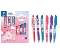 Pilot Coffret 6 Stylos effaçables FriXion Ball & Clicker Édition Sweet Paradise Encre bleue