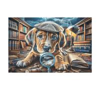 Pilot Cute Chien 1000 Pieces Casse-tête Personne Âgée en Carton Rigide sans Déformation Facile Débutant Thérapie Occupationnelle Anti-Stress Petit Prix 1000 PCS/75x50cm