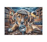 Pilot Cute Chien 500 Pieces Casse-tête Adulte en Carton sans Déformation Très Difficile Haute Difficulté Anti-Stress Décoration Murale Cadeau Noël Pas Cher 500 PCS/52×38cm