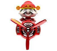 PILOT Désodorisant Voiture - Hélice Clip Diffuseur de Parfum Décor | Joli Dieu de la richesse avec hélice rotative pour voiture avec 2 tablettes parfumées pour clip de sortie d'air intérieur de