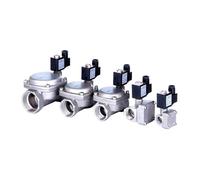 Pilot Diaphragm Type Electric Solenoid Valve Normally Closed Stainless Steel 16kg High Pressure Water Valves 12V 24V 220V(NBR-SEAL_24VDC_CLOSED)