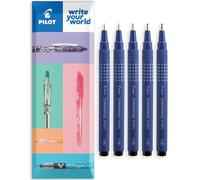 Pilot DR Drawing Pen Lot de 5 stylos à pointe fine à épaisse Encre noire Idéal pour le dessin technique, les croquis, le contour, l'écriture