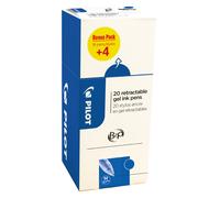 Pilot Eco pack stylos bille rétractables, B2P Begreen, pointe moyenne corps en plastique bleu - encre bleue (Pack Promo 16 + 4 OFFERTS)