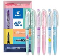 PILOT Ensemble de 6 stylos et surligneurs effaçables FriXion Pool Party, pointe 0,7 mm