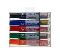 Pilot Etui De 5 Begreen V-Board Master Marqueur Tableau Blanc Pointe Moyenne Assortis