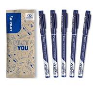 PILOT Feutres d’écriture effaçables FriXion Fineliner lot de 5 bleu pointe fine encre thermosensible Bleu G
