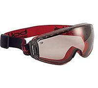 PILOT FIREFIGHTER - Montura co-inyectada en Polipropileno y TPR- cinta negra/roja retardante de llama - estanca - Ocular CSP en PC anti-vaho y anti-rayaduras PLATINUM