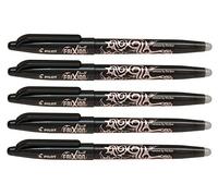 PILOT Frixion Ball 1.0 Lot de 5 stylos à bille Noir