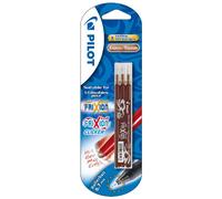 Pilot Frixion Ball & Clicker Recharge Roller Encre Gel Thermosensible Pointe Moyenne, Lot de 3, Chocolat - Modèle aléatoire