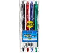 Pilot Frixion Ball Clicker Roller Encre Gel Thermosensible Pointe Moyenne Noir/Bleu/Rouge/Vert