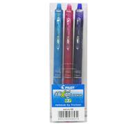Pilot Frixion Ball Clicker Roller Encre Gel Thermosensible Pointe Moyenne Rose/Violet/Turquoise