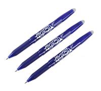 Pilot FriXion Ball Lot de 3 stylos rollers à encre gel effaçable (Bleu)