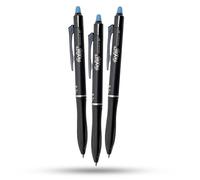 Pilot Frixion Ball Plus Lot de 3 stylos roller effaçables Pointe moyenne 0,7 mm Encre thermosensible Effacement propre Corps en plastique durable pour bureau, école, marquage de tissu et projets Bleu