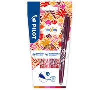 Pilot FriXion Ball roller encre gel effaçable pointe moyenne 0,7 mm - Pochette de 6 couleurs assorties tons chauds