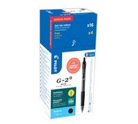 Pilot FriXion Ball roller encre gel effaçable pointe moyenne 0,7 mm - Pochette de 6 couleurs assorties tons chauds