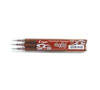 PILOT Frixion Ball Set de 3 Recharges pour Roller Encre Gel Thermosensible Pointe Moyenne Chocolat