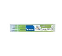 Pilot Frixion Ball Set de 3 Recharges pour Roller Encre Gel Thermosensible Pointe Moyenne Citron Vert