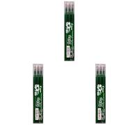 Pilot - FriXion Ball - Set de 3 recharges - Vert - Pointe Moyenne (Lot de 3)
