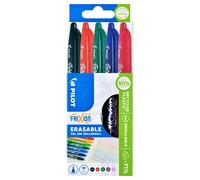 Pilot Frixion Balle M Ligne 5 Pièce Portefeuille - Noir Rouge Vert Rose Stylos